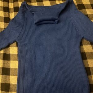Xl blue turtle neck new without tags slim fit